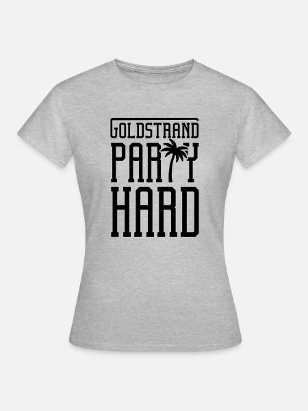 goldstrand party hard - Frauen T-Shirt - Grau meliert