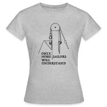 Hobie Cat Love - Frauen T-Shirt - Grau meliert - Vorne - AI Model Female 172 dark (172cm)