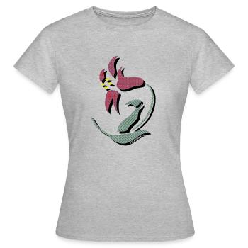 i like flowers - T-shirt Femme - gris chiné - Devant - AI Model Female 172 dark (172cm)