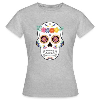 Día de los Muertos - Women's T-Shirt - heather grey - Front - AI Model Female 172 dark (172cm)