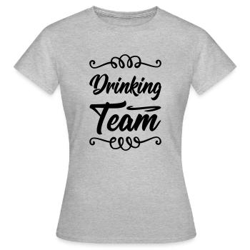 Équipe de consommation d’alcool - T-shirt Femme - gris chiné - Devant - AI Model Female 172 dark (172cm)
