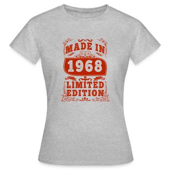 1968 Birthday 1968 Born In 1968 Birthday - Women's T-Shirt - heather grey - Front - AI Model Female 172 dark (172cm)