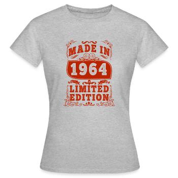 1964 anniversaire 1964 né en 1964 anniversaire - T-shirt Femme - gris chiné - Devant - AI Model Female 172 dark (172cm)