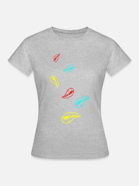 Lippen - Frauen T-Shirt - Grau meliert