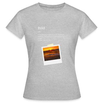 Définition de l’image Dark Desings - T-shirt Femme - gris chiné - Devant - AI Model Female 172 dark (172cm)