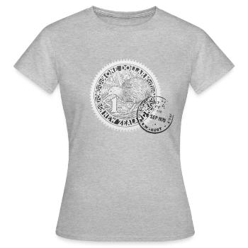 Neuseeland Briefmarke - Frauen T-Shirt - Grau meliert - Vorne - AI Model Female 172 dark (172cm)