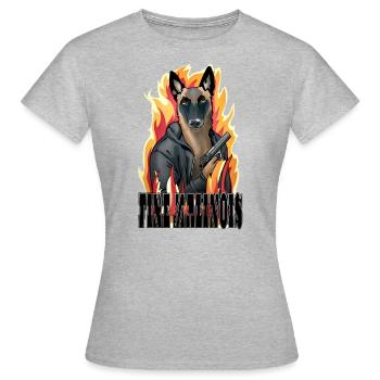Malinois Badboy - Women's T-Shirt - heather grey - Front - AI Model Female 172 dark (172cm)