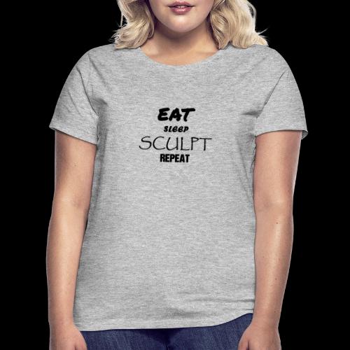 eat sleep noir - T-shirt Femme