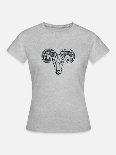 Widder - Widder - Frauen T-Shirt - Grau meliert