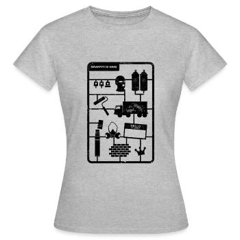Graffiti is king - Le graffiti est roi - black - T-shirt Femme - gris chiné - Devant - AI Model Female 172 dark (172cm)
