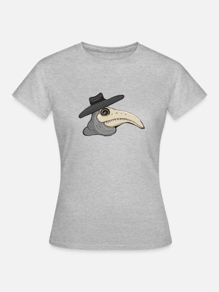 Pest Arzt - Frauen T-Shirt - Grau meliert