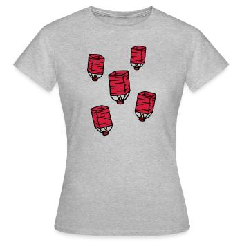Lanterne céleste Lanterne chinoise Lanterne céleste - T-shirt Femme - gris chiné - Devant - AI Model Female 172 dark (172cm)