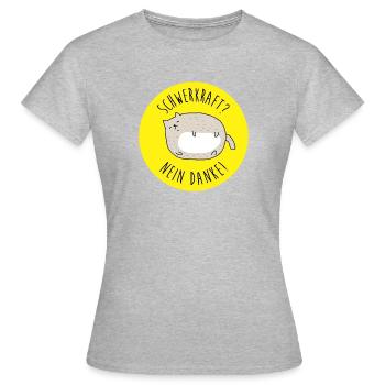 Schwerkraft? Nein Danke! - Frauen T-Shirt - Grau meliert - Vorne - AI Model Female 172 dark (172cm)