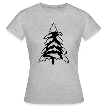 hiver neige froide sapin de sapin sapin - T-shirt Femme - gris chiné - Devant - AI Model Female 172 dark (172cm)