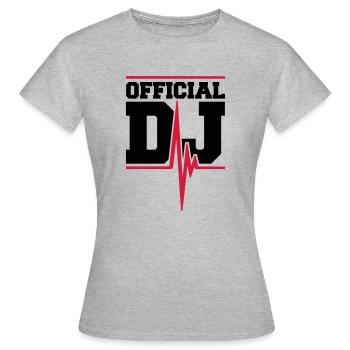 Official DJ Music Pulse - Frauen T-Shirt - Grau meliert - Vorne - AI Model Female 172 dark (172cm)