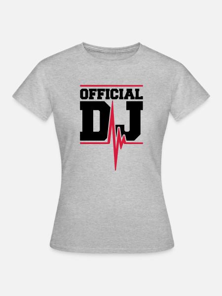 Official DJ Music Pulse - Frauen T-Shirt - Grau meliert