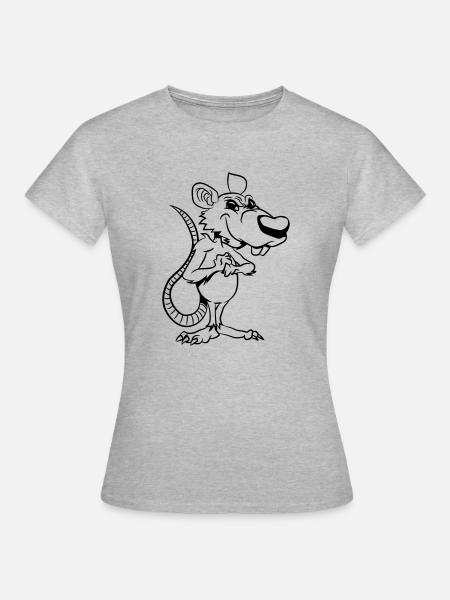 ratte fies gemein - Frauen T-Shirt - Grau meliert