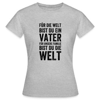 Bester Vater - Frauen T-Shirt - Grau meliert - Vorne - AI Model Female 172 dark (172cm)
