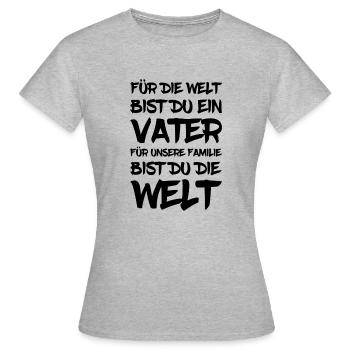 Bester Vater - Frauen T-Shirt - Grau meliert - Vorne - AI Model Female 172 dark (172cm)