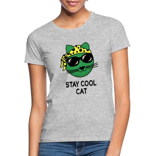 Coole Katze mit bunter Bandana - Frauen T-Shirt