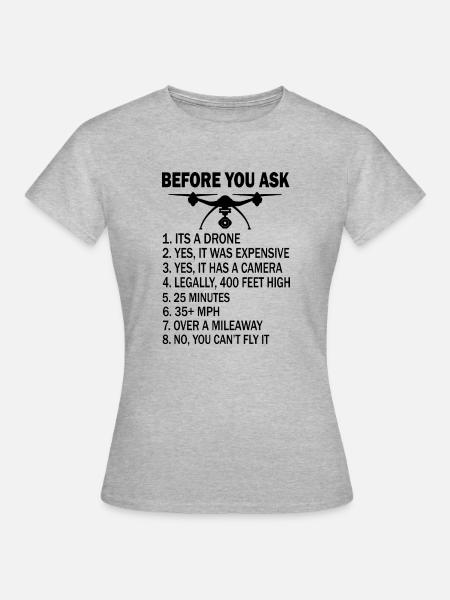 Drone FPV Drohnen - Frauen T-Shirt - Grau meliert