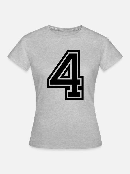 4 - Frauen T-Shirt - Grau meliert
