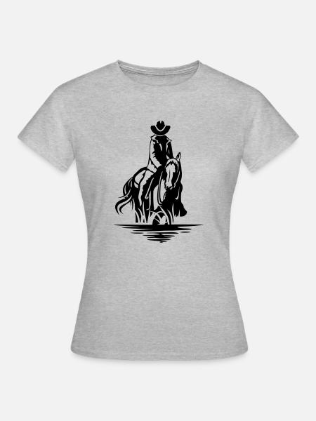 Cow-boy - T-shirt Femme - gris chiné