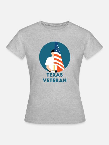 Texas Veteran - Frauen T-Shirt - Grau meliert