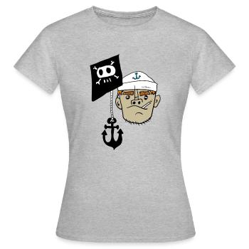 Matros St pauli - Frauen T-Shirt - Grau meliert - Vorne - AI Model Female 172 dark (172cm)