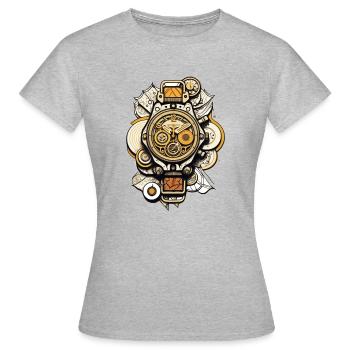 Vintage Armbanduhren sind Kult und Kultur - Frauen T-Shirt - Grau meliert - Vorne - AI Model Female 172 dark (172cm)