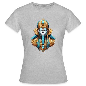 Ägypten / Pharao / Mumien / Hieroglyphen / Sphinx - Frauen T-Shirt - Grau meliert - Vorne - AI Model Female 172 dark (172cm)