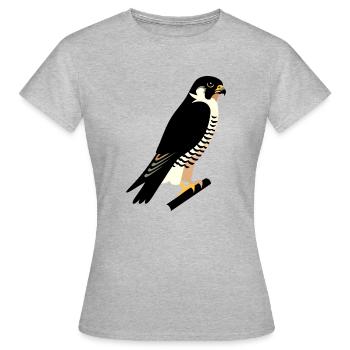 Faucon pèlerin - T-shirt Femme - gris chiné - Devant - AI Model Female 172 dark (172cm)