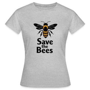 SAVE THE BEES - Women's T-Shirt - heather grey - Front - AI Model Female 172 dark (172cm)