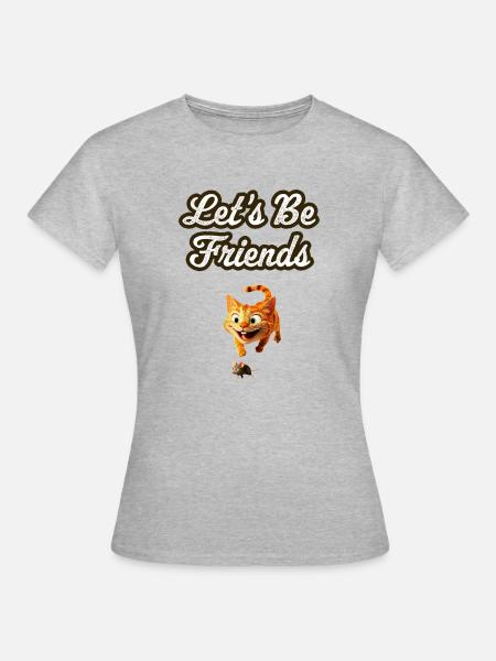 Let's be friends - Frauen T-Shirt - Grau meliert
