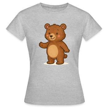 Ours Ours en peluche - T-shirt Femme - gris chiné - Devant - AI Model Female 172 dark (172cm)