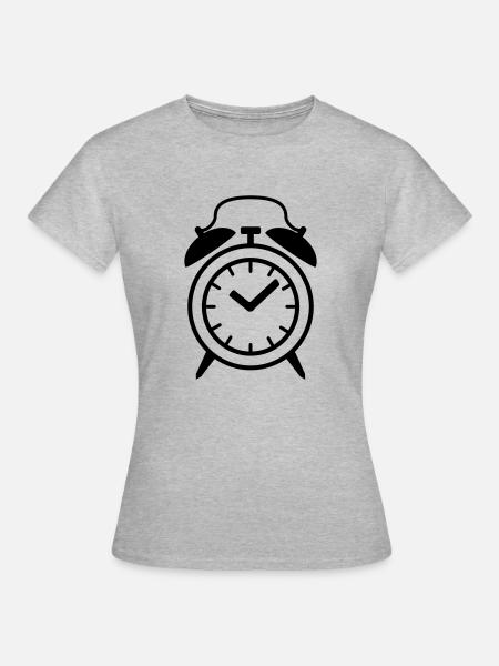 Wecker - Frauen T-Shirt - Grau meliert