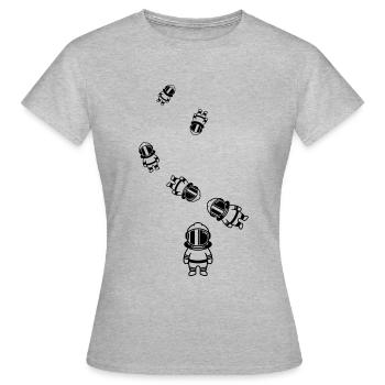 Astronaut icon icon - Women's T-Shirt - heather grey - Front - AI Model Female 172 dark (172cm)