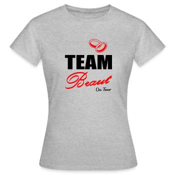 JGA - Frauen T-Shirt - Grau meliert - Vorne - AI Model Female 172 dark (172cm)