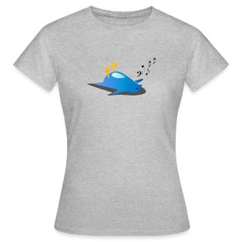 oiseau mort / dead bird (DDP) - T-shirt Femme - gris chiné - Devant - AI Model Female 172 dark (172cm)