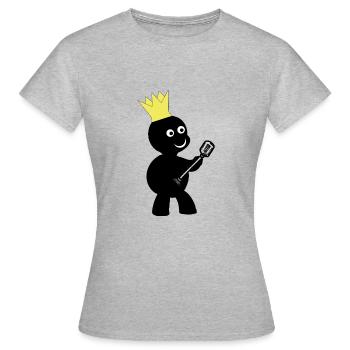 Ein kleiner Rock and Roll Gruftie Dark Fantasy - Frauen T-Shirt - Grau meliert - Vorne - AI Model Female 172 dark (172cm)