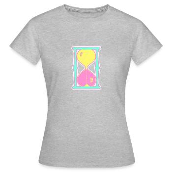 Sablier coloré - T-shirt Femme - gris chiné - Devant - AI Model Female 172 dark (172cm)