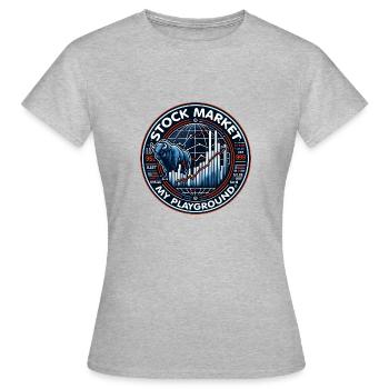 Stock Market Trading meine Passion - Frauen T-Shirt - Grau meliert - Vorne - AI Model Female 172 dark (172cm)