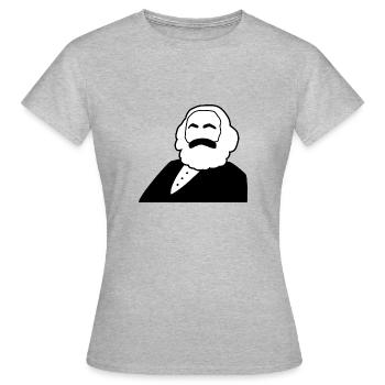 Karl Marx - T-shirt Femme - gris chiné - Devant - AI Model Female 172 dark (172cm)