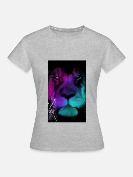 BlackBullLion - Frauen T-Shirt - Grau meliert