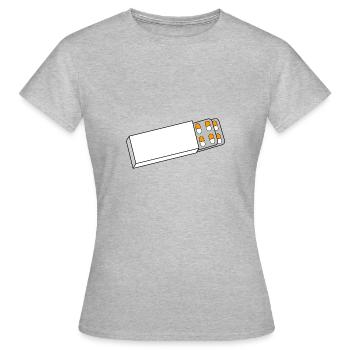 Tabletten Pillen Medikament - Frauen T-Shirt - Grau meliert - Vorne - AI Model Female 172 dark (172cm)