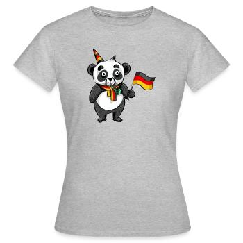 Deutschland Fussball WM - Frauen T-Shirt - Grau meliert - Vorne - AI Model Female 172 dark (172cm)