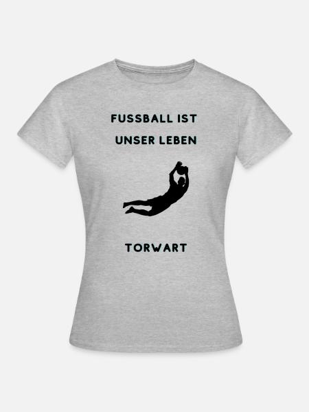 Torwart - Frauen T-Shirt - Grau meliert