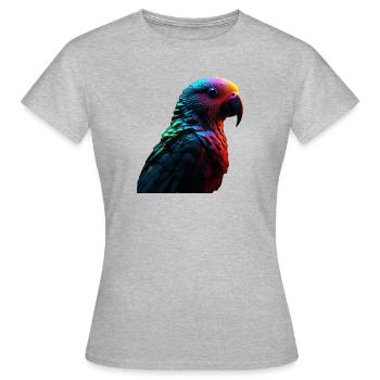 La perruche rayonnante - T-shirt Femme - gris chiné - Devant - AI Model Female 172 dark (172cm)
