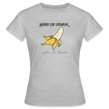 hommes de banane - T-shirt Femme - gris chiné - Devant - AI Model Female 172 dark (172cm)