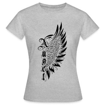 Ange ailé Ange ailé - T-shirt Femme - gris chiné - Devant - AI Model Female 172 dark (172cm)